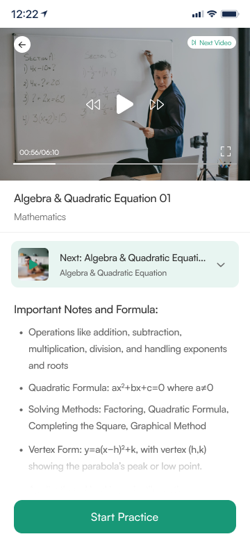 Video Player - Interactive learning experience